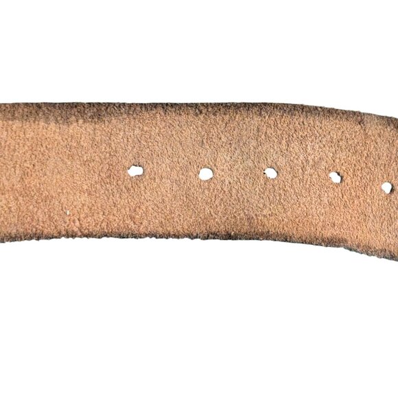 Vintage Handmade? Unisex Sz 28"-33" Leather Screaming Eagle Brass Arrowhead Belt - Picture 9 of 10